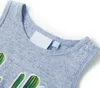 Kinder-Tanktop Blau Melange 128 Produktbild-Vorschau 3
