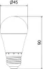 Mexen Nova 10x LED-Glühbirne E27, G45, 8W, Kalt - 6500K, Produktbild-Vorschau 4