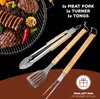 set di 3 posate da barbecue bremermann in acciaio inox con Anteprima dell’immagine prodotto 6