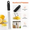 Edelstahl Zitronenreibe 304 mit Griff & Reinigungsbürste, Produktbild-Vorschau 4