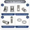 SCHMIDT systemprofile 10x Eckwinkel Nut 8 Winkel Verbinder Produktbild-Vorschau 4