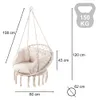 Storchennest Schaukelsessel mit Rückenlehne Ecru 80cm + Produktbild-Vorschau 10