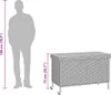 Hochwertig Gartentruhe mit Rollen Grau 110x55x73 cm Poly Produktbild-Vorschau 12