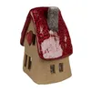 Clayre & Eef Dekorationsfigur Haus 12x9x16 cm Braun Rot Produktbild-Vorschau 2