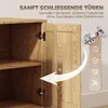 HOMCOM Dressoir/Keukenbuffet met 4 deuren met soft-close Productafbeelding-voorbeeld 8