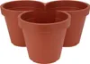 A brown three-pot planter. Podgląd zdjęcia produktu