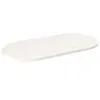 vidaXL Blat biały 110x55x2,5 cm owalny z litego drewna Podgląd zdjęcia produktu 7