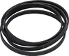 A black serpentine belt is coiled on a white background. Produktbild-Vorschau