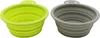 2er Set Hundenapf / Reisenapf faltbar, Silikon, grün und Produktbild-Vorschau 1