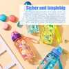 500ml Trinkflasche Kinder, Sportwasserflasche mit Strohhalm Produktbild-Vorschau 8