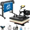 VEVOR 5-in-1-Wärmepresse-Transfermaschine 38 x 38 cm mit Produktbild-Vorschau 1