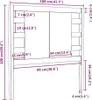 Kopfteil Grau 106x4x100 cm Massivholz Kiefer Produktbild-Vorschau 6