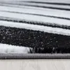 Teppich Läufer Wohnzimmer Schwarz 80x300 Abstraktes Wellen Produktbild-Vorschau 2