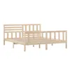 vidaXL Massivholzbett 180x200 cm - Bettrahmen - Bettgestell Produktbild-Vorschau 4