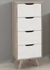 Commode avec 4 tiroirs - panneau de particules - chêne et Voir les images du produit 1