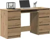 A wooden desk with drawers and a laptop on top. Anteprima dell’immagine prodotto