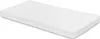 A white baby crib mattress protector is shown from a slightly elevated side angle against a white background. Produktbild-Vorschau