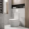 Toilettendeckel D Form WC-Sitze Toilettensitzbezug mit Produktbild-Vorschau 6
