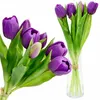 Künstliche Tulpen Silikon Blumenstrauß 7 Stück Realistisch Produktbild-Vorschau 1