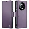 A purple leather wallet-style phone case for a Realme 11 Pro is shown from two angles. Produktbild-Vorschau
