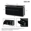 Merax dressoir met LED-verlichting, commode met 2 lades en Productafbeelding-voorbeeld 7
