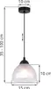 Lampada a sospensione Venice a 1 luce con paralume in vetro Anteprima dell’immagine prodotto 6