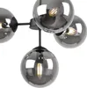Hängelampe mit schwarzer Metallkonstruktion, 4 kugelförmige Produktbild-Vorschau 9