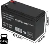 BLEI AKKU BATTERIE 12V 7,2Ah kompatibel GEL 7,0Ah 7Ah für Produktbild-Vorschau 2