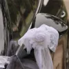 Autoschmuck Hochzeit Schleife, Hochzeitsdeko Weiß Produktbild-Vorschau 5