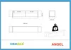 HOMIDEA Angel TV - Meuble TV bas avec 2 portes, design Voir les images du produit 6