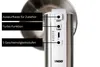 Nahaufnahme des Unold Handmixers Hannah mit Rührschüssel in Silber. Hervorzuheben sind die Zubehör-A Produktbild-Vorschau