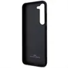 The back of a black smartphone case with the BMW logo and slogan printed on it. Produktbild-Vorschau