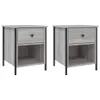 The Living Store Nachttische 2 Stk. Grau Sonoma 40x42x50 cm Produktbild-Vorschau 2
