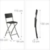 Relaxdays Barhocker klappbar, 2er Set, Rattan-Optik, Produktbild-Vorschau 4