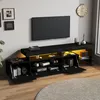 Merax TV-Schrank mit LED, Hochglanz Lowboard mit 3 Schränke Produktbild-Vorschau 5