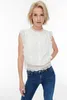 Ärmellose Spitzen Bluse Sleeveless Shirt Stehkragen Top Produktbild-Vorschau 2