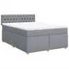 Boxspringbett mit Matratze Hellgrau 160x200 cm Stoff Produktbild-Vorschau 3