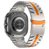 The back of a smartwatch with a metal band. Náhled obrázku produktu