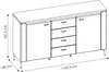 Sideboard NORICA, Schwarz matt/goldfarben, 4 Schubladen, 2 Produktbild-Vorschau 3