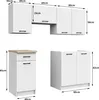 Küchenzeile OLIWIA 1.8m Modulares Weiß B180xH203xT46 cm Produktbild-Vorschau 7