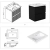 Waschtisch mit Unterschrank 50cm BOKAV Badmöbel Set Schwarz Produktbild-Vorschau 6