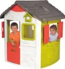 Two children are peeking out of a colorful playhouse. Produktbild-Vorschau
