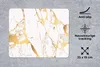 MuchoWow® Mauspad Mousepad Marmor - Gold - Weiß - Chic Produktbild-Vorschau 2