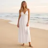 Weißes Maxikleid für den Strand, luftiges Sommerkleid, Produktbild-Vorschau 4