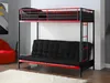 Zwischengeschossbett 90 x 190 cm - Mit Schlafsofa - Metall Produktbild-Vorschau 2