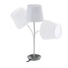 Relaxdays Tischlampe flexibel, mit Stoffschirm, verchromter Produktbild-Vorschau 6
