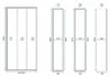 Diagrams showing dimensions of shower doors. Anteprima dell’immagine prodotto