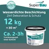 Superbau Dachfarbe Weiß 12kg, Sockelfarbe WASSERDICHT, Produktbild-Vorschau 6