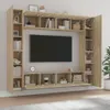 vidaXL 8-tlg. TV-Schrank-Set Sonoma-Eiche Holzwerkstoff Produktbild-Vorschau 3
