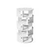 A white, multi-tiered rotating shelf unit on a white background. Podgląd zdjęcia produktu